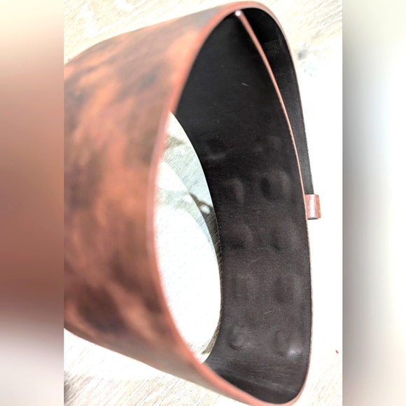 Celine Brown Leather Metal Hook Waist Belt - S - Picture 9 of 10